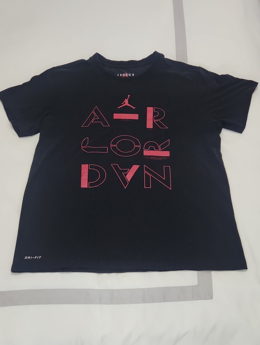 Men's Jordan Black Tee with Red AIR Graphic